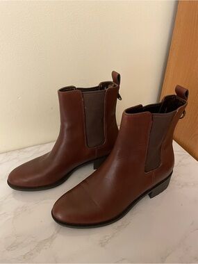 Cole Haan Brown Leather Chelsea Ankle Boots